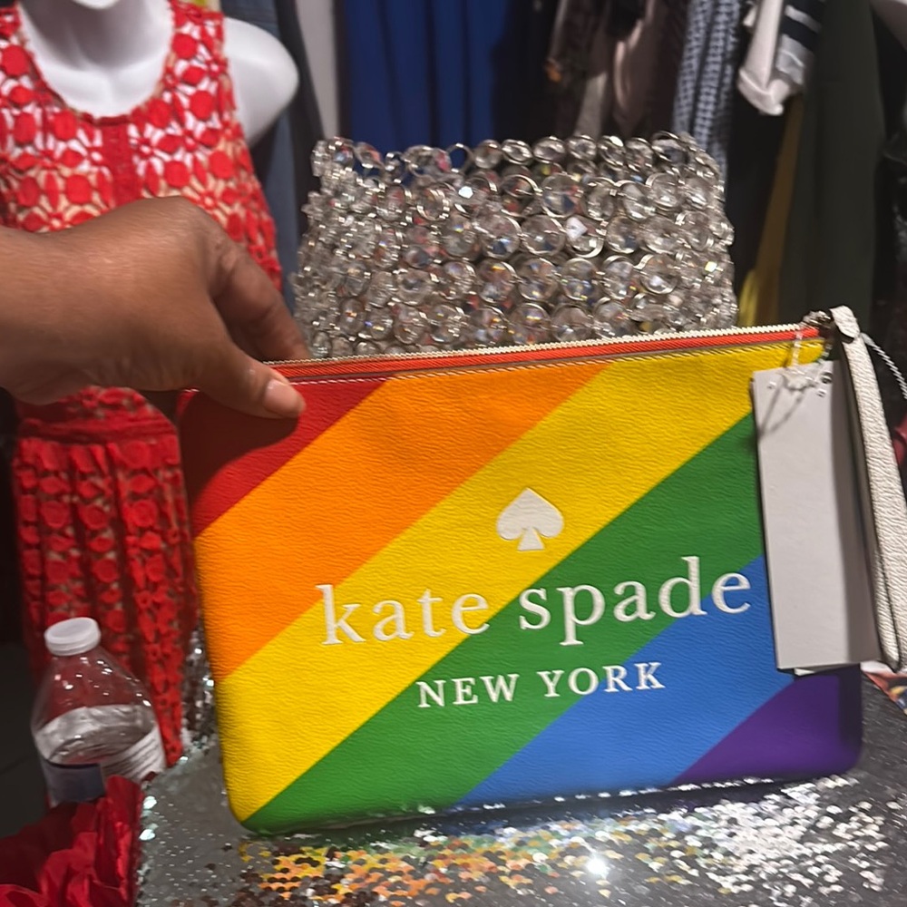 Kate Spade Multicolor Stripe Pouch